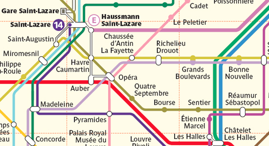 The current Paris Metro pocket diagram. Â© RATP