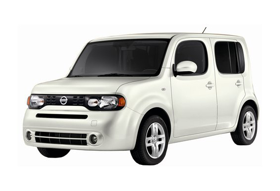 of the Nissan Cube above in'the flesh' at Kenya Hara's Japan Car show