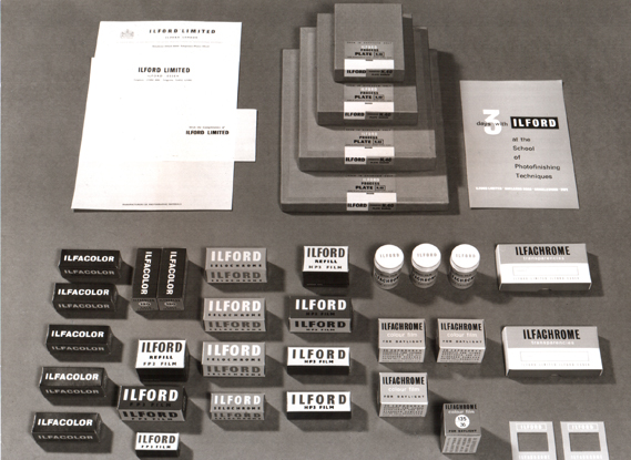 Packaging and stationary for Ilford Ltd, c by the Design Research Unit 