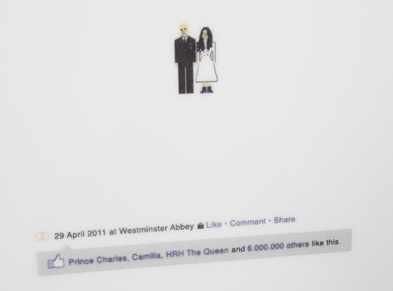 creative review wills and kate royal wedding plate facebook